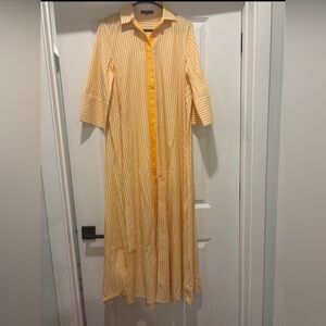 Striped Yellow and White Maxi Dress from these three boutique